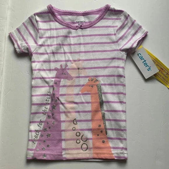Carter’s Graphic Striped Cotton Tee Shirt 3T - Picture 1 of 5